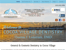 Tablet Screenshot of cocoavillagedentistry.com